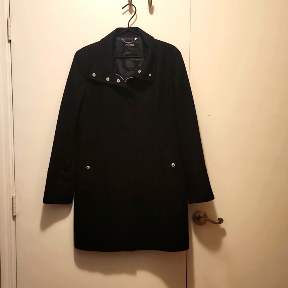 Guess Pea Coat, Wool, SZ XL